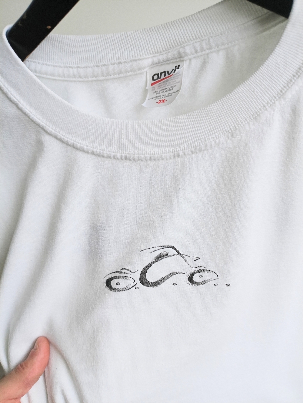 Vtg Y2K Orange County Choppers T-Shirt 2XL OCC Anvil White Big Logo - Picture 3 of 5